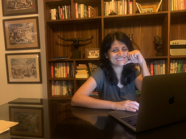 Picture of Reshmi while working