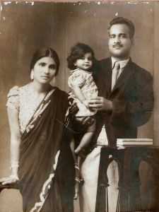 Mr CV Mishra with his wife and daughter. The picture was clicked in 1938 and has been sent to us by Rachna Tiwari.