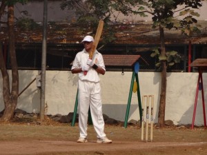 A senior at the cricket tournament. Pic courtesy: Silver Innings FC