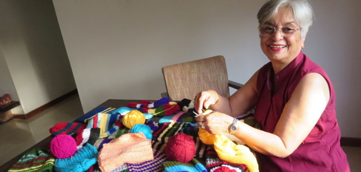 knitting lady