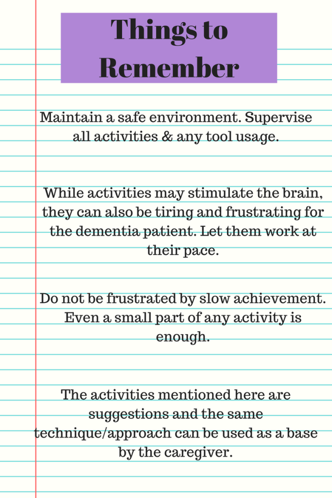 The Busy Brain: Cognitive Activities With Dementia ...